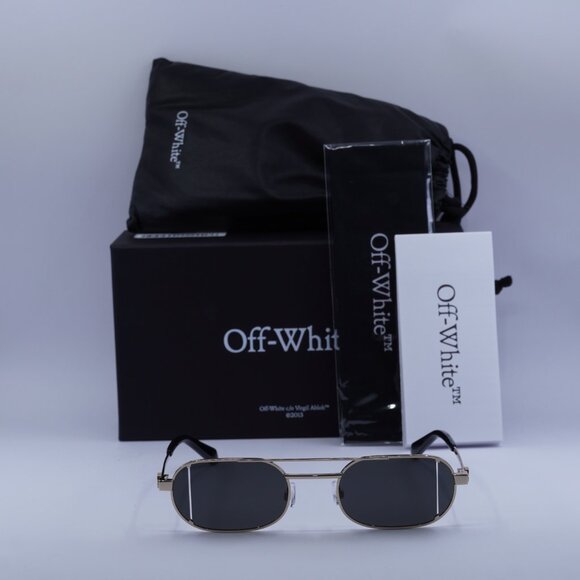 Off-White OERI14H LYNN 7606 Oval Sunglasses – Gold/Grey main image 8